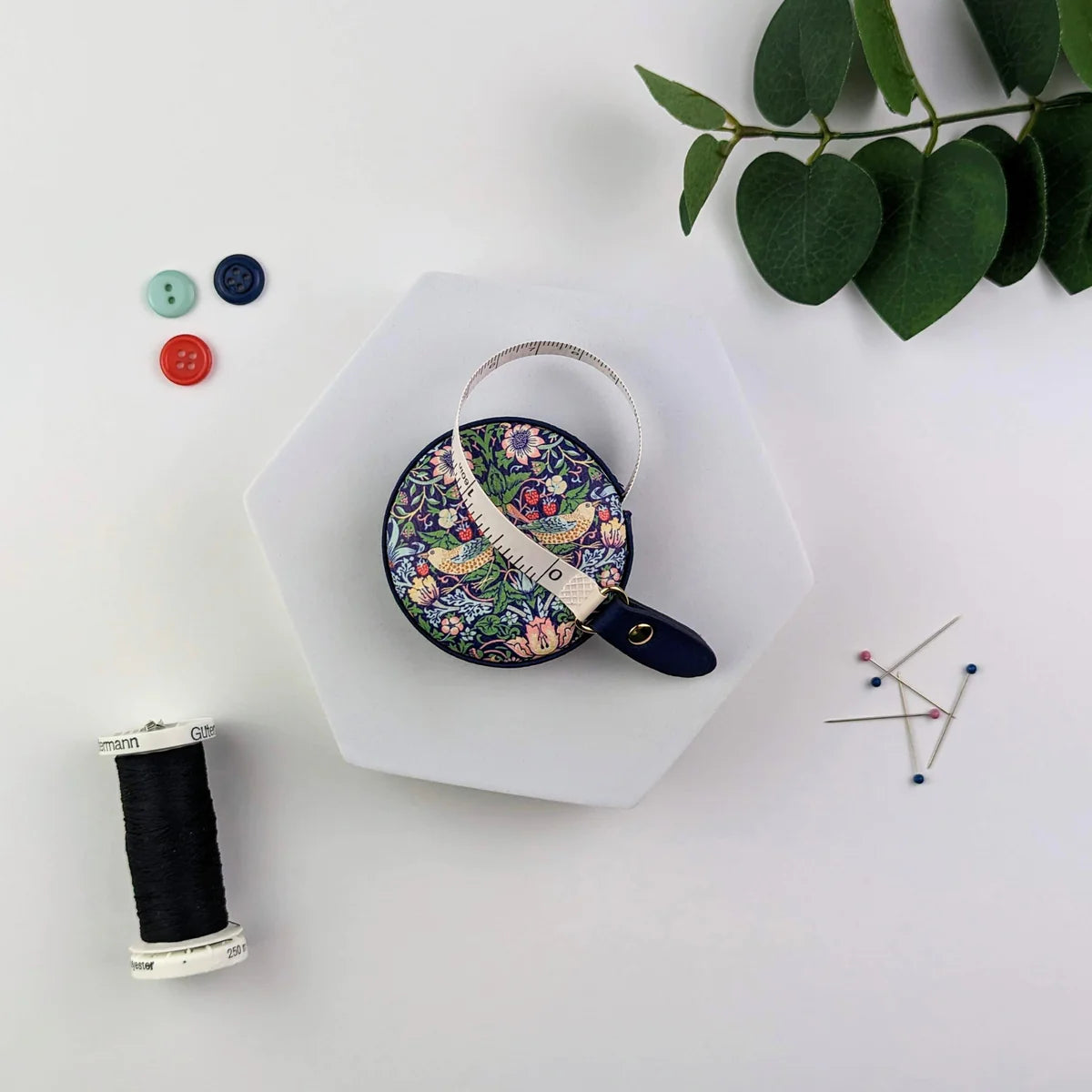 William Morris Strawberry Thief Retractable Tape Measure