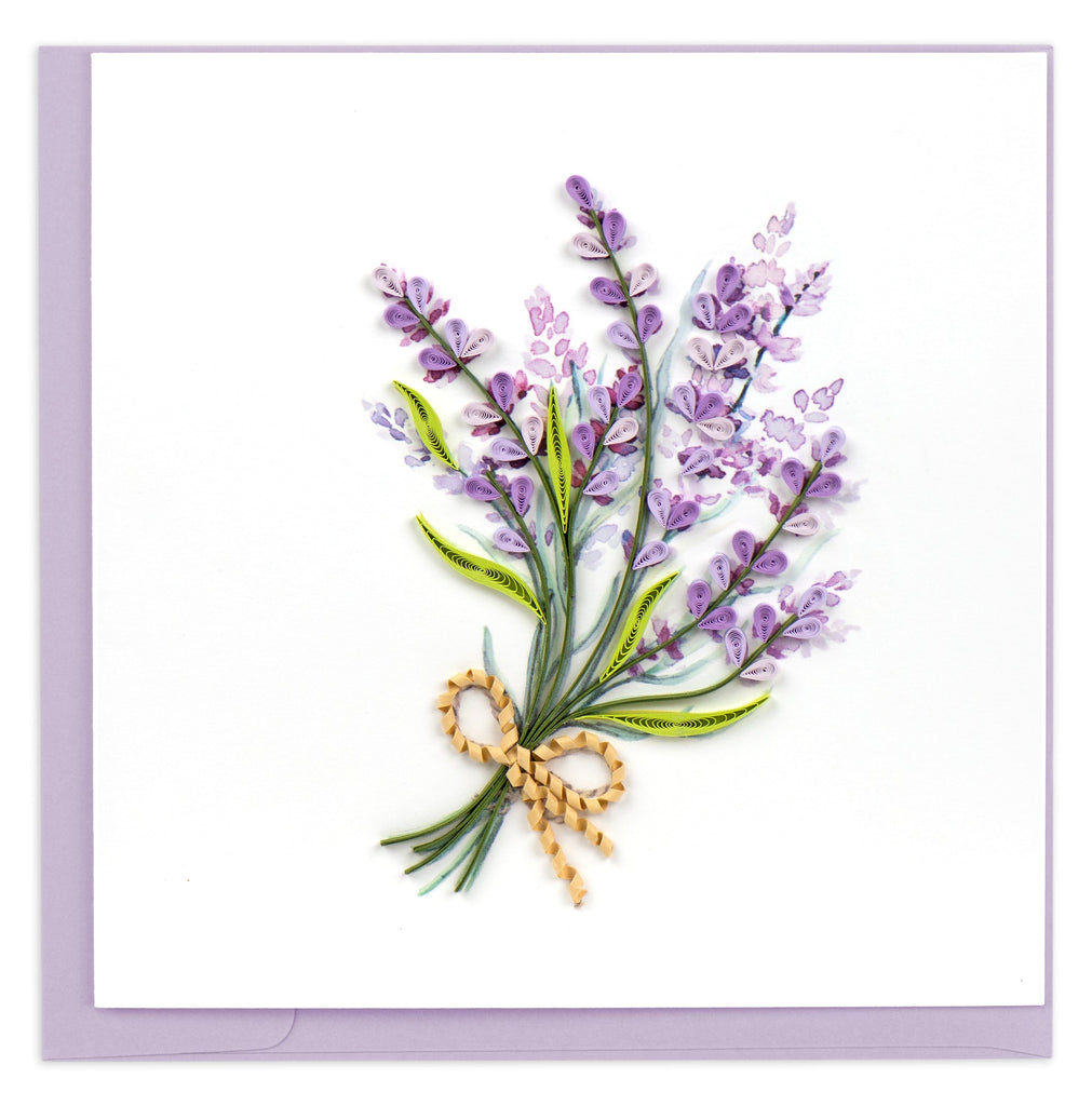 Quilling Lavender Bunch Greeting Card