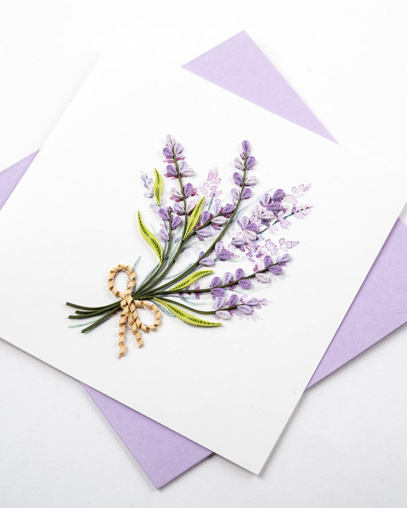 Quilling Lavender Bunch Greeting Card