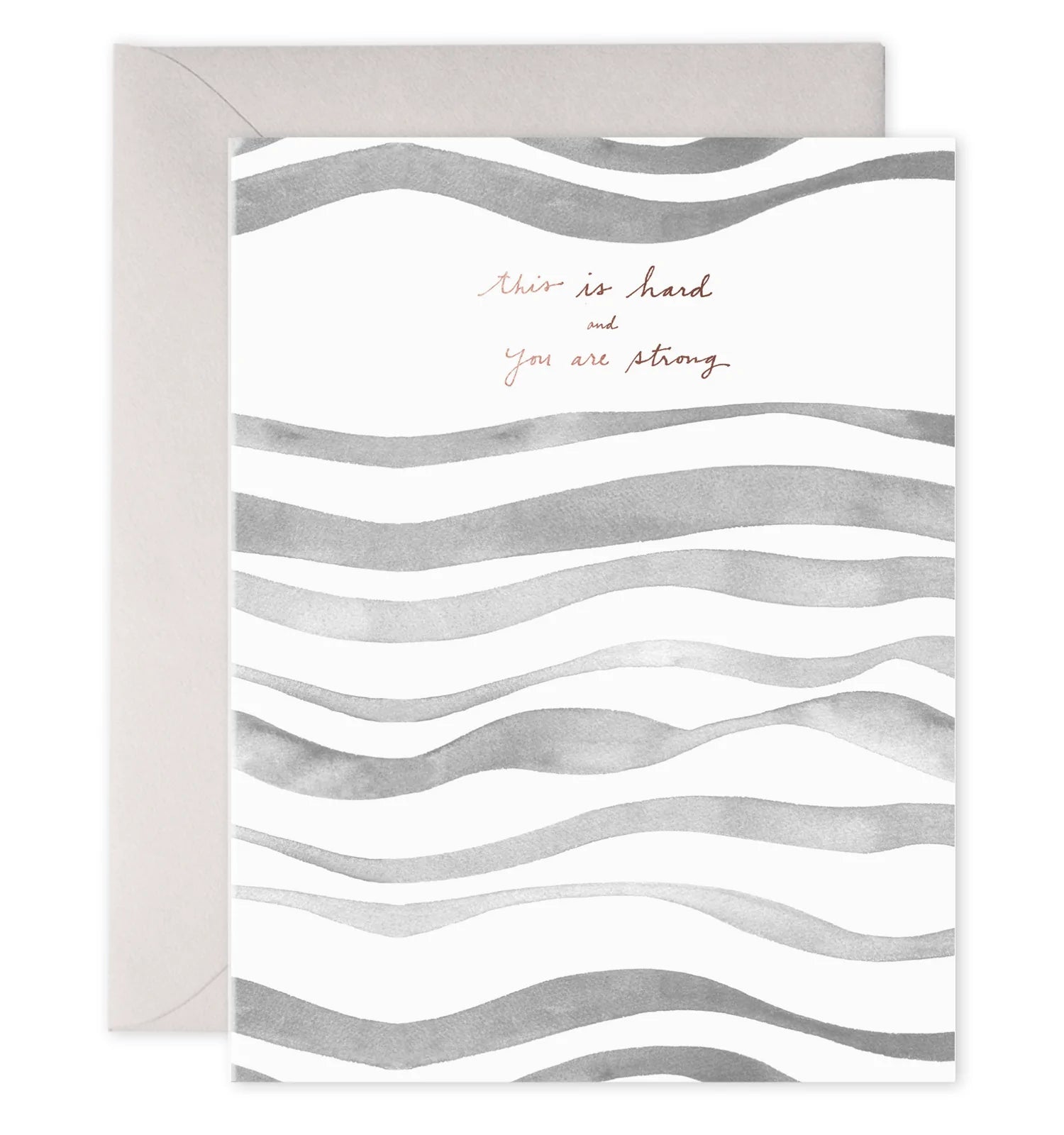 Grey Waves Greeting Card